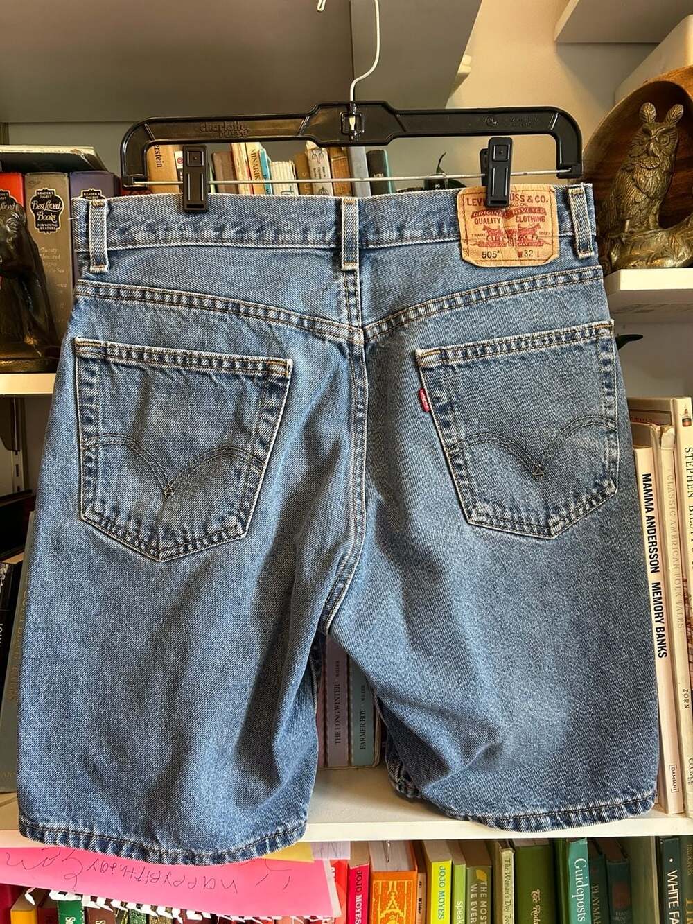Levi's 505 Regular Fit Denim Jean Shorts Blue Size 32 - Picture 2 of 9